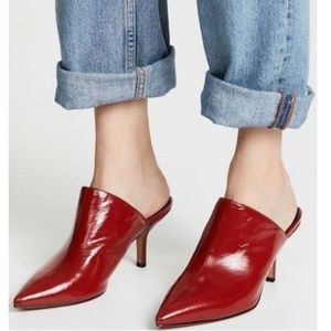 ❌ SOLD || DVF Red Patent Mule